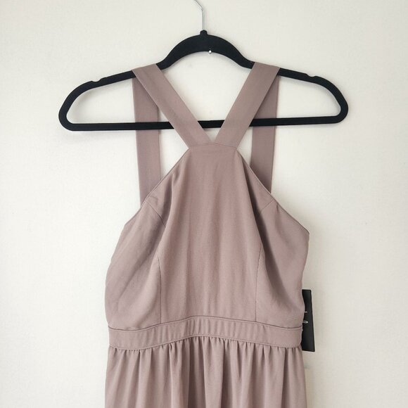 NWT Lulus Air of Romance Taupe Lavender Dress Evening Gown Bridesmaids Dress M - Picture 4 of 8